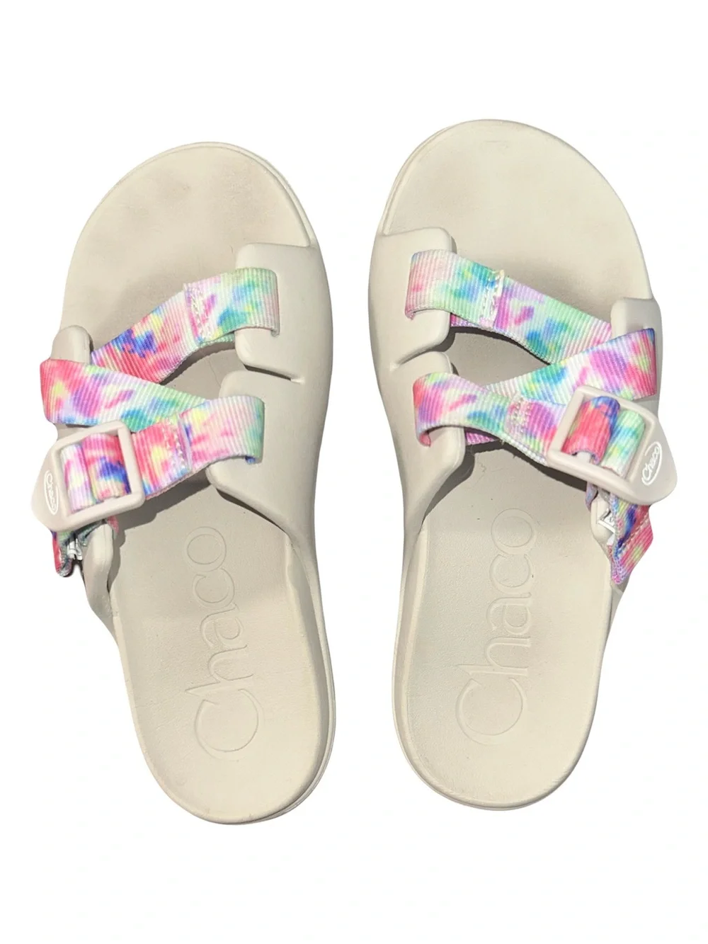 Chaco Chillos Light Tie-dye Comfort Waterproof Slide Sandal Girls Sz 2